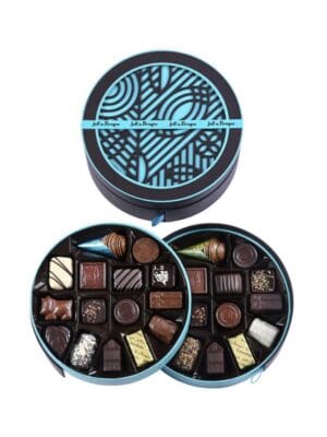 Brown round box 385g