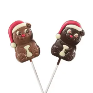 Sucette chocolatée Ours de Noël