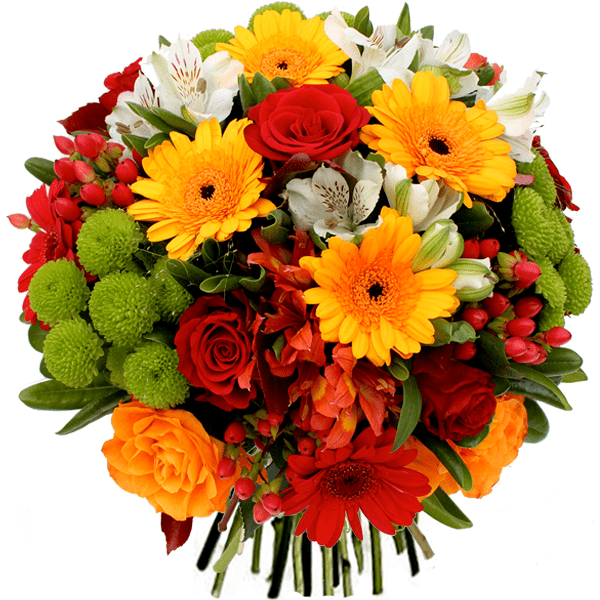 bouquet-rond-gerbera-alstromeria-rose-fleur-rouge-orange-vert-blanc_noa1 (1) Fleurs Marrakech, Ereka Fleuriste