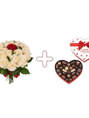 image Bouquet Élégant & Coffret Chocolat « Amour Toujours »