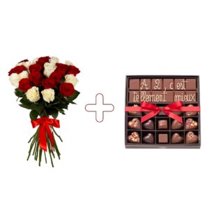 Coffret Cadeau Romantique Roses & Chocolats